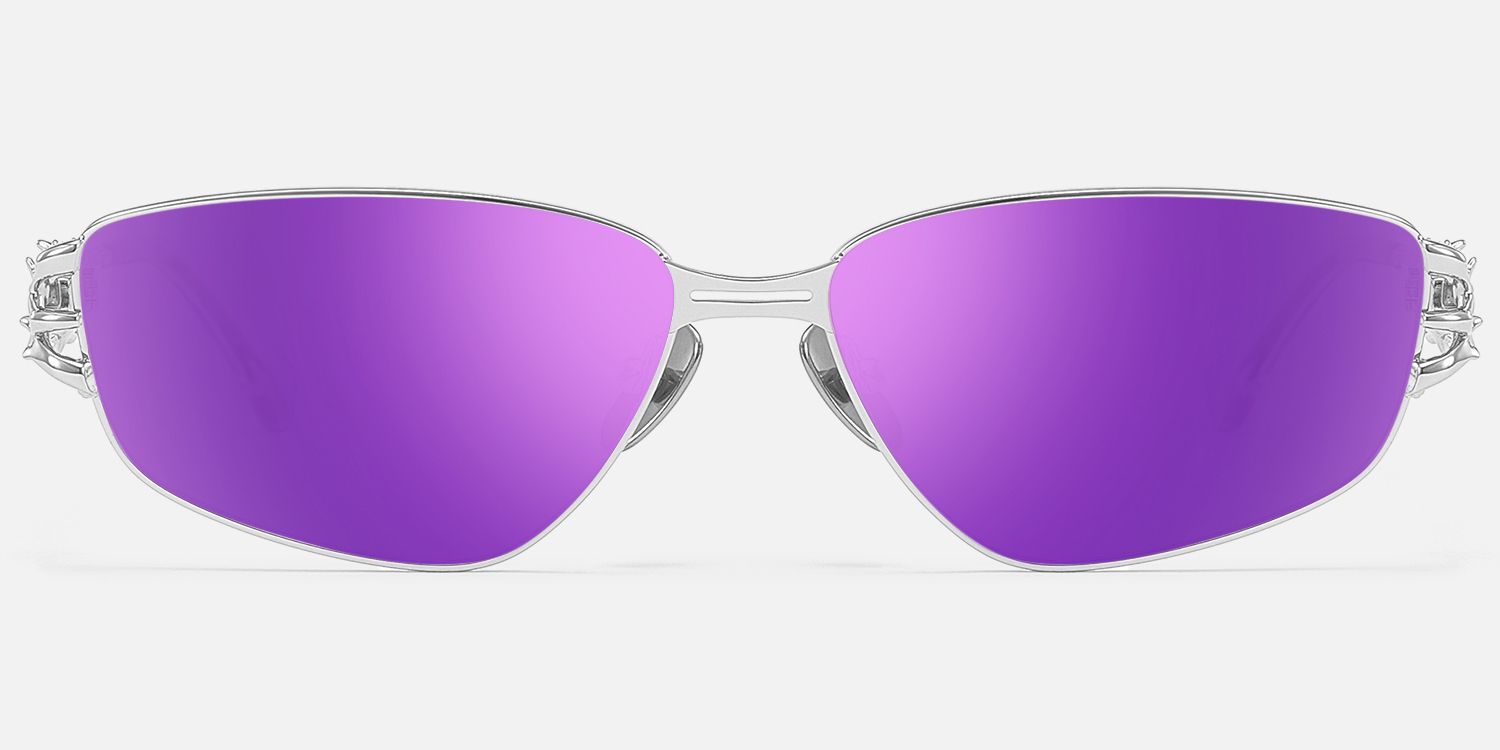 Spine - Silver Spine Deco Gothic Eyewear | Vooglam Angle View