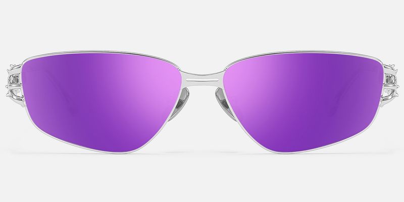 Spine - Silver Spine Deco Gothic Eyewear | Vooglam