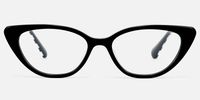 Harena - Cat Eye Black Eyeglasses | Vooglam Angle View
