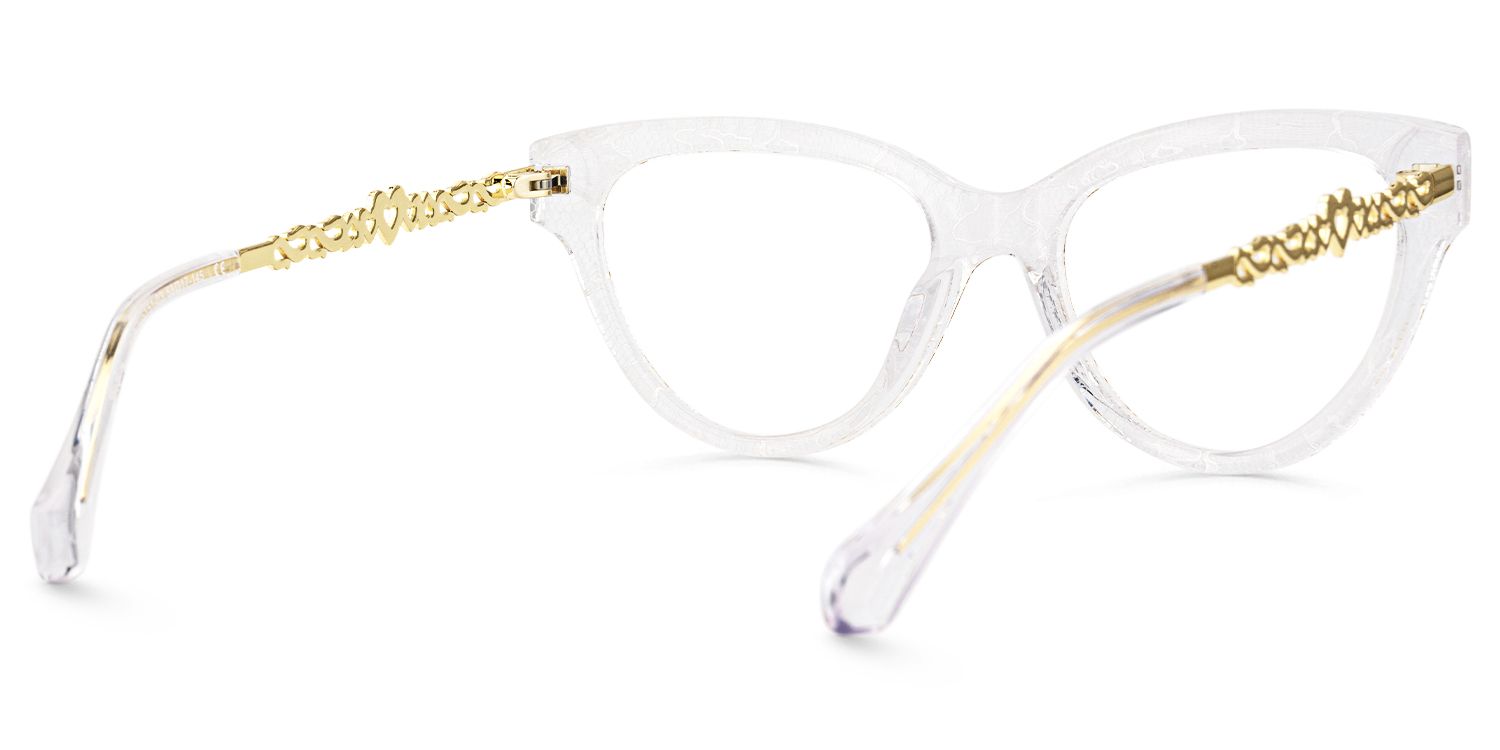 Rhapsody - Butterfly White Eyeglasses | Vooglam Side View