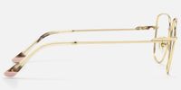 Karma - Square Gold Eyeglasses | Vooglam Side View