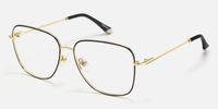 Karma - Square Black Eyeglasses | Vooglam Front View