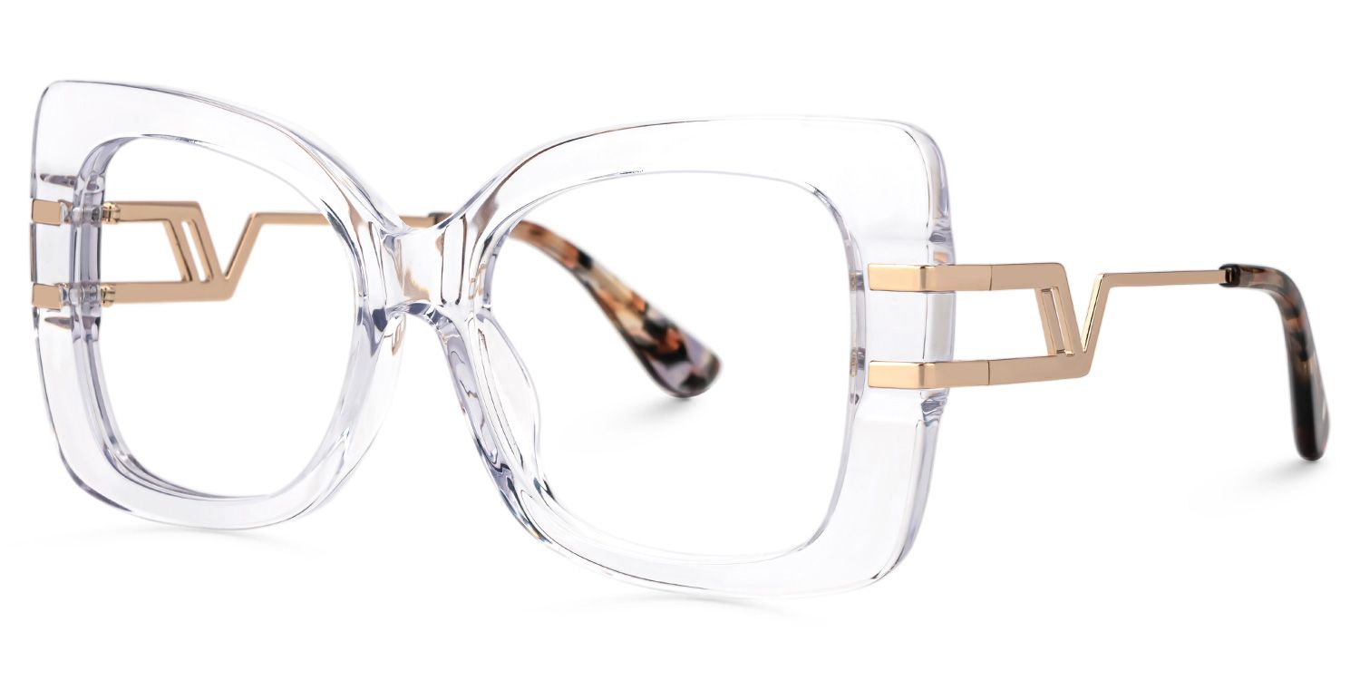 Iakopa - Square Crystal Eyeglasses | Vooglam Front View