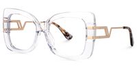 Iakopa - Square Crystal Eyeglasses | Vooglam Front View