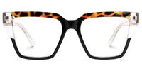 Sherwin - Rectangle Black/Tortoise Eyeglasses | Vooglam Angle View