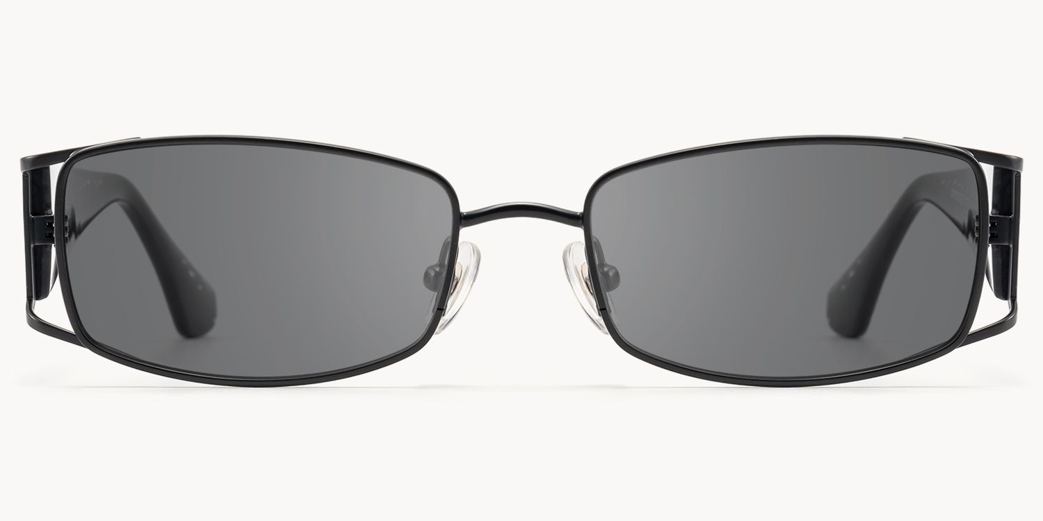 Wren - Rectangle Black Sunglasses - 1