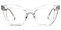 Sheldon - Geometric Crystal Eyeglasses | Vooglam Angle View
