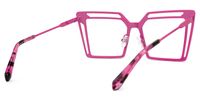 Fidelity - Square Black/Pink Eyeglasses | Vooglam Side View