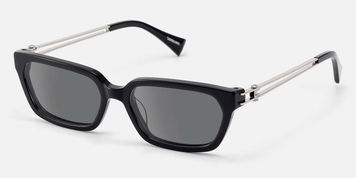 Scarpa - Black Double Wire Gray Tint Sunglasses | Vooglam Front View
