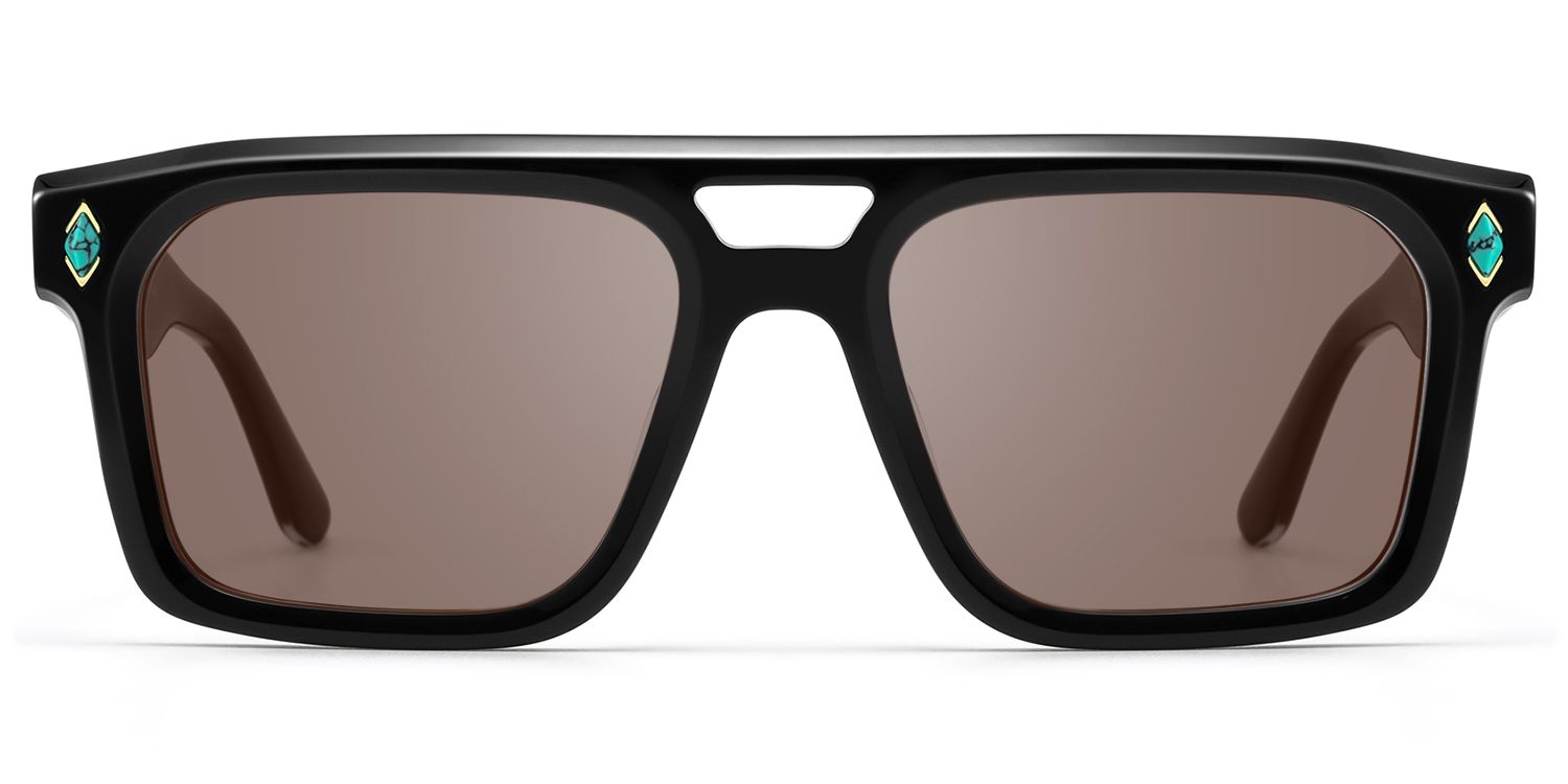 Bastion - Black Aviator Sunglasses | Vooglam Product Details 1
