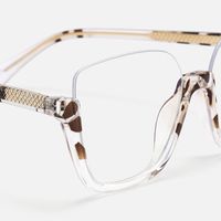 Calanthe - Square Animal/Crystal Eyeglasses | Vooglam Design Details