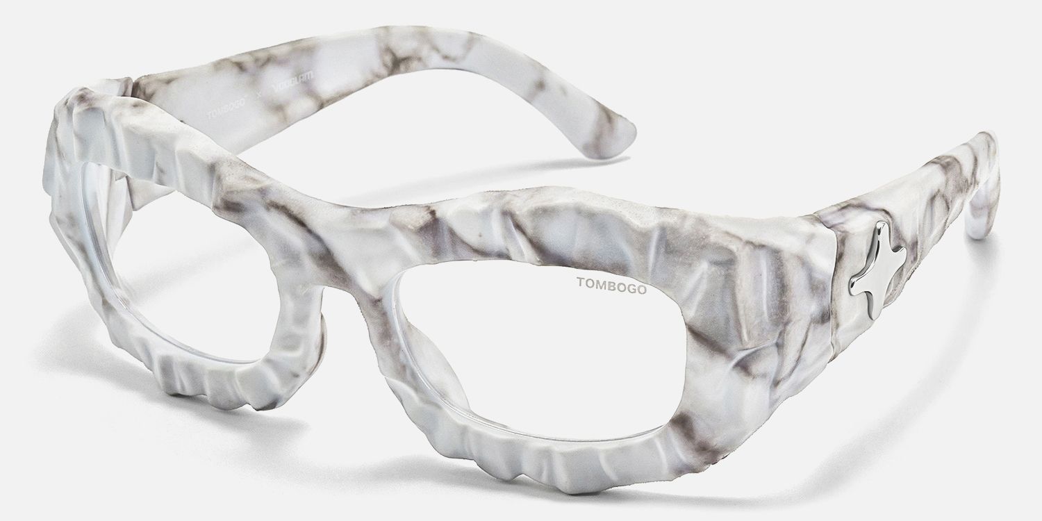 The Geologist - White Marble Rock Glasses | Vooglam Front View