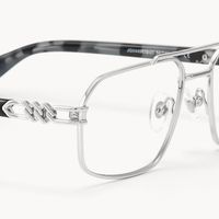Lacey - Aviator Silver Eyeglasses - 4