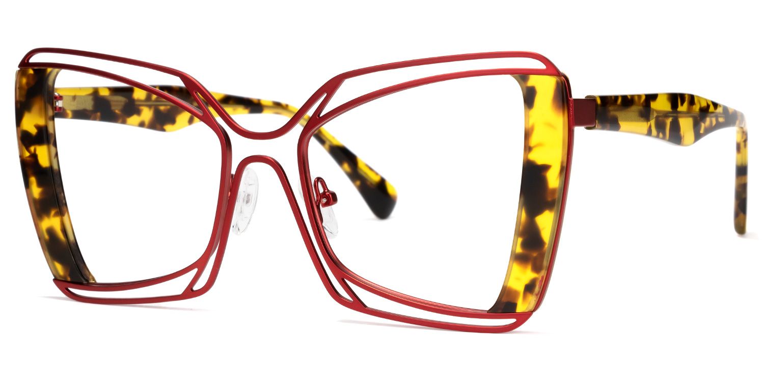 Russell - Square Tortoise Eyeglasses | Vooglam Front View