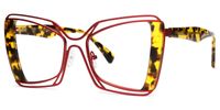 Russell - Square Tortoise Eyeglasses | Vooglam Front View