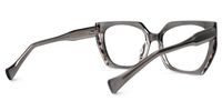 Edge - Geometric Grey Eyeglasses | Vooglam Side View