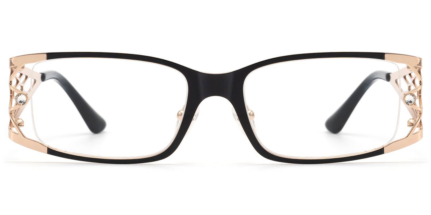 Frame Size of Rainey - Rectangle Two-tone Eyeglasses | Vooglam