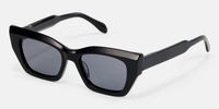Velora - Cat Eye Black Sunglasses | Vooglam Front View