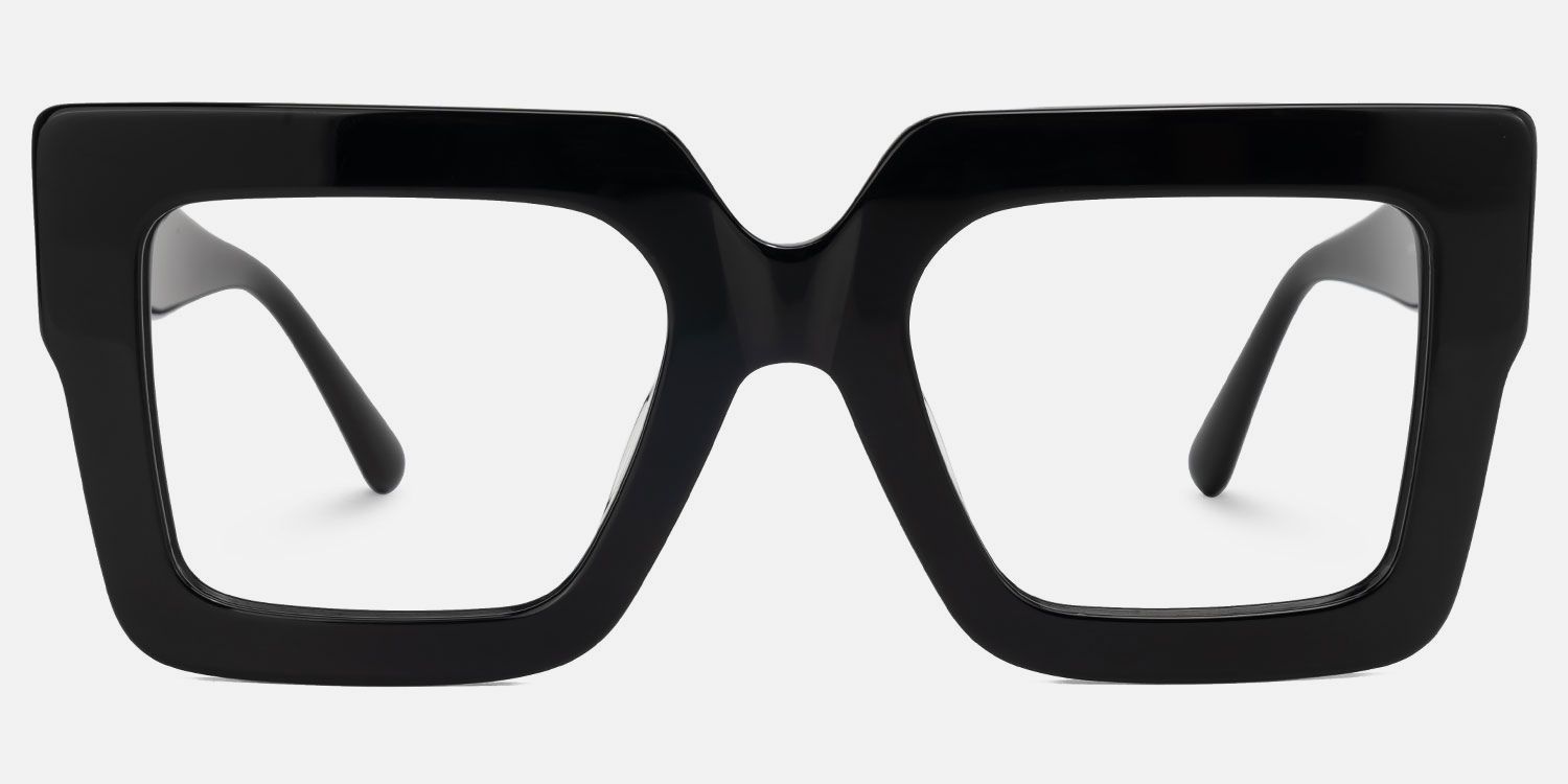 Charisse - Bold Square Black Glasses Thick Frame product detail 2