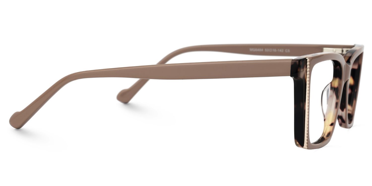 Fabunni - Rectangle Brown Eyeglasses | Vooglam 4