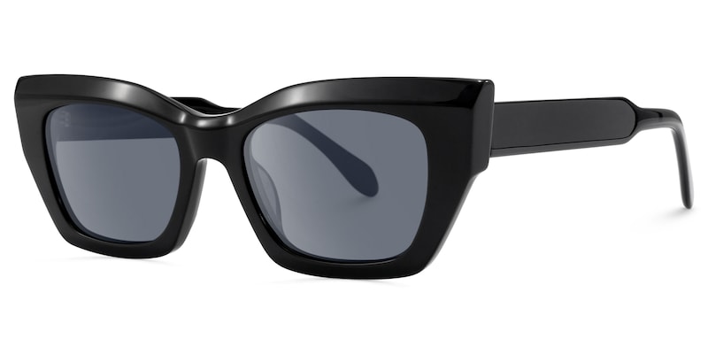 Velora - Cat Eye Black Sunglasses