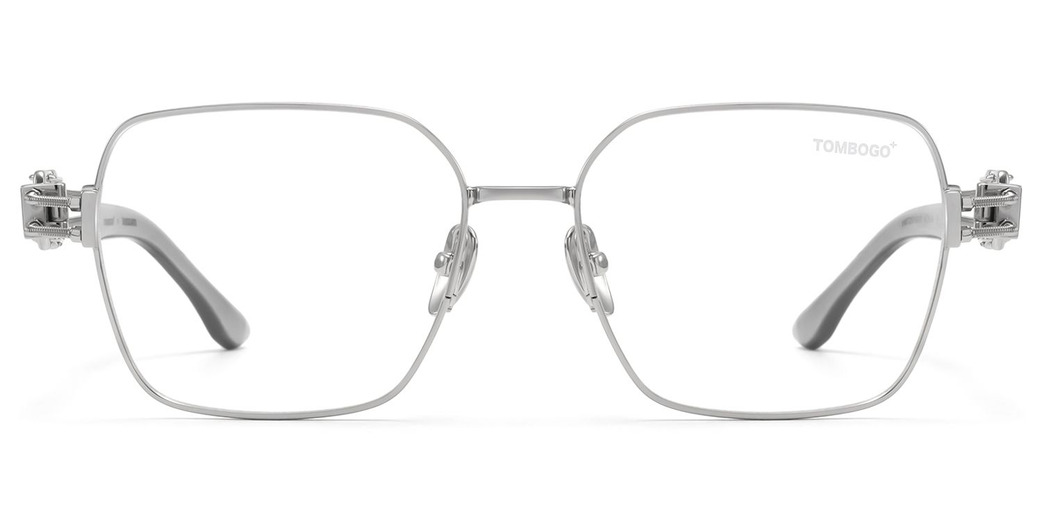 The Architect - Rectangle Silver Eyeglasses | Vooglam Product Details 1