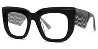 Hakulani - Square Black Eyeglasses | Vooglam Front View