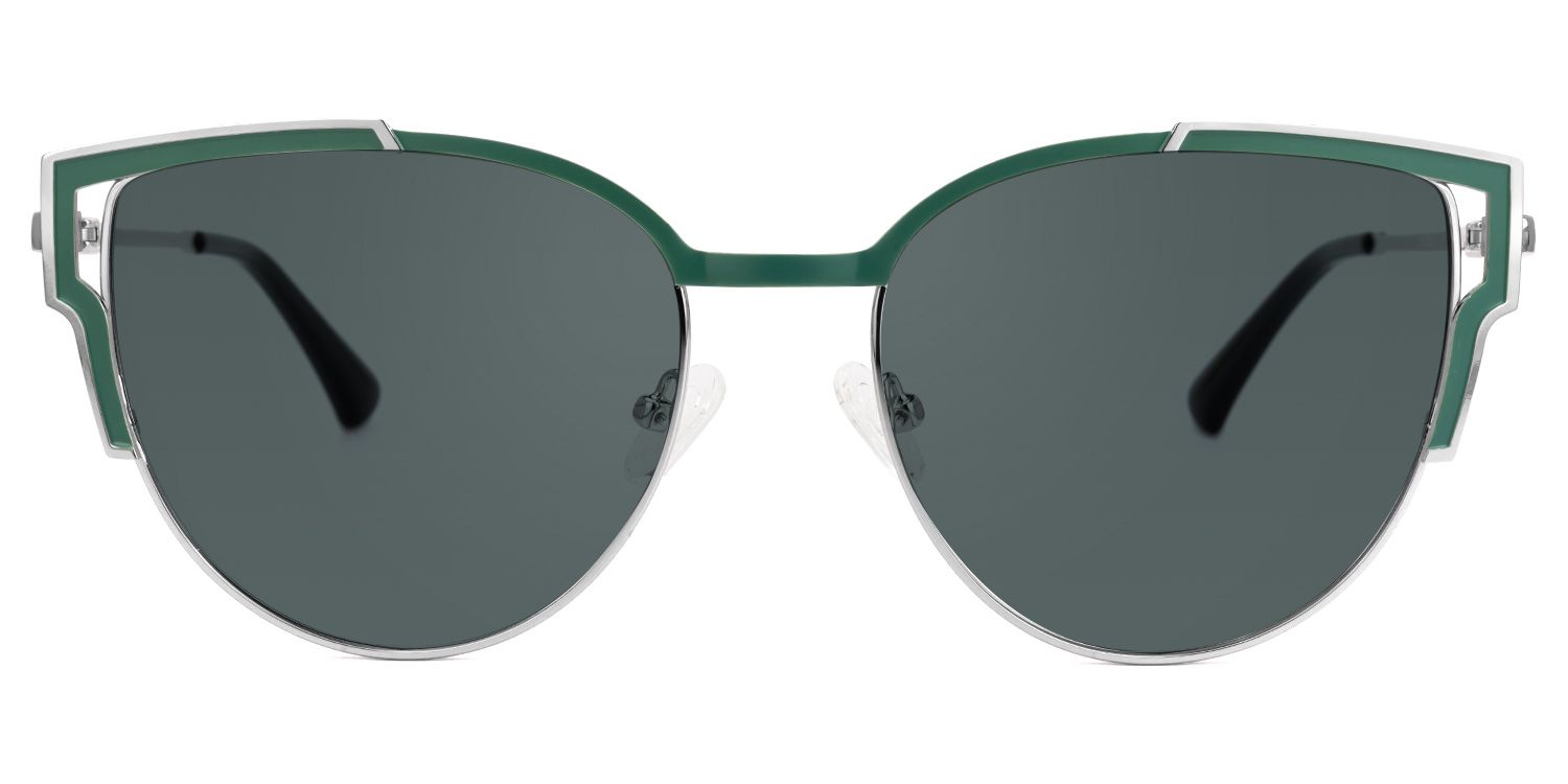 Daitaro - Cat Eye Green Sunglasses | Vooglam Angle View