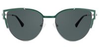 Daitaro - Cat Eye Green Sunglasses | Vooglam Angle View