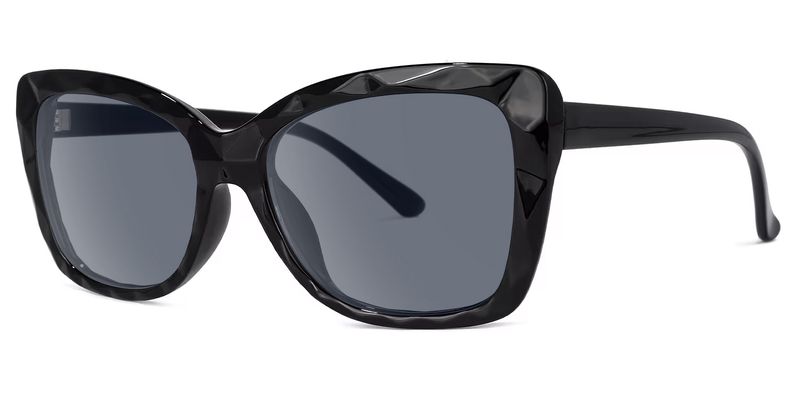 Letitia - Rectangle Black Sunglasses
