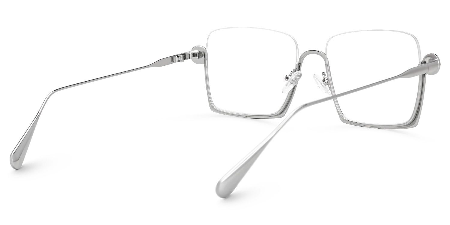 Fenella - Square Silver Eyeglasses product detail 3