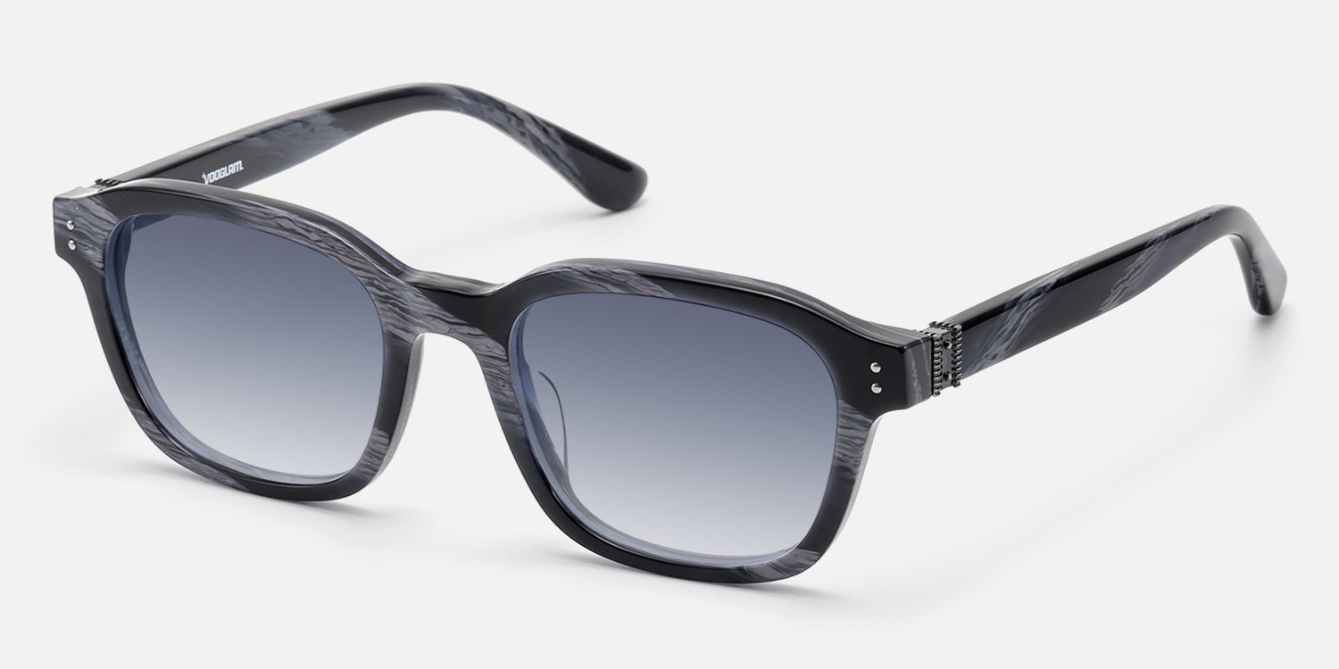 Rainier - Dark Blue Horn Gradient Lens Shades | Vooglam Front View