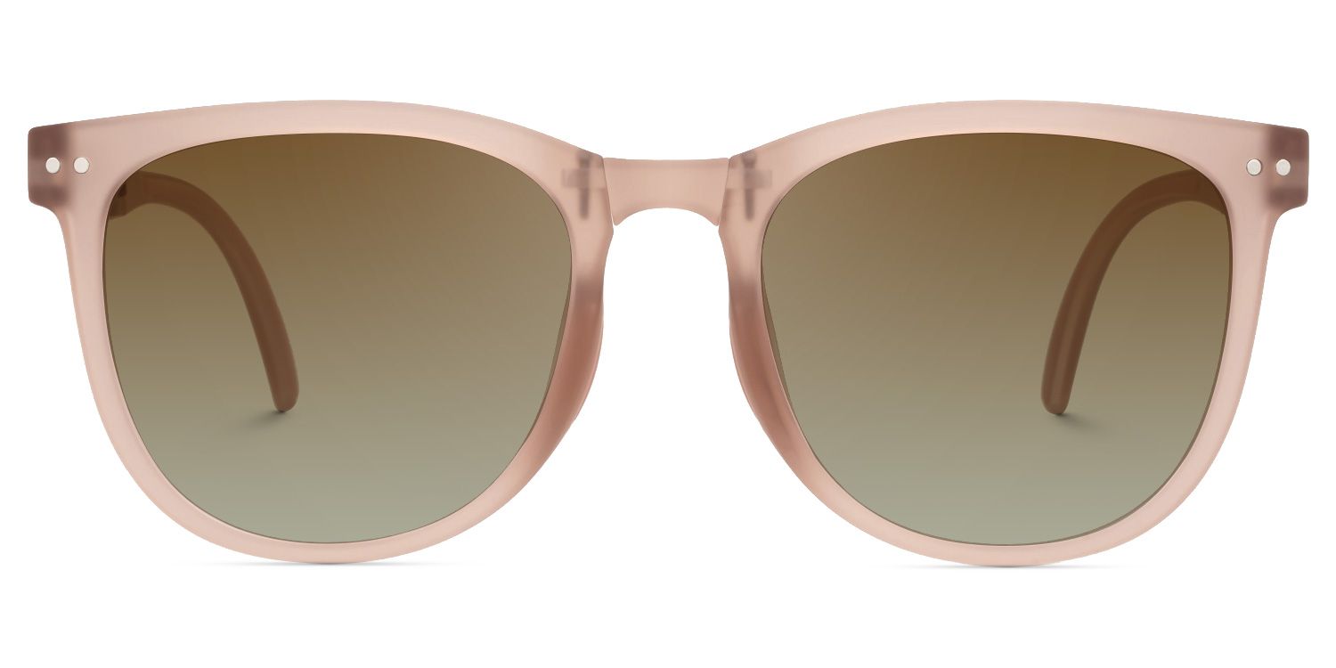 Jackopa - Square Pink Sunglasses by Vooglam - Angle View