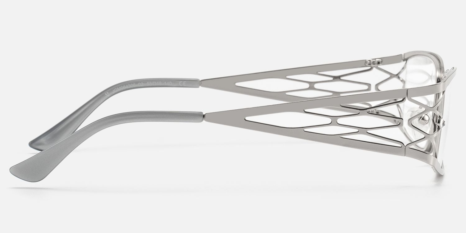 Rainey - Rectangle Silver Eyeglasses product detail 3