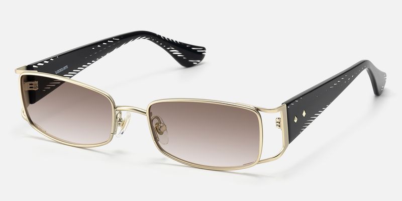 Wren - Rectangle Gold Sunglasses