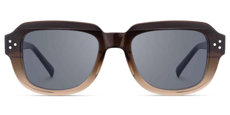 Hale - Rectangle Brown Sunglasses