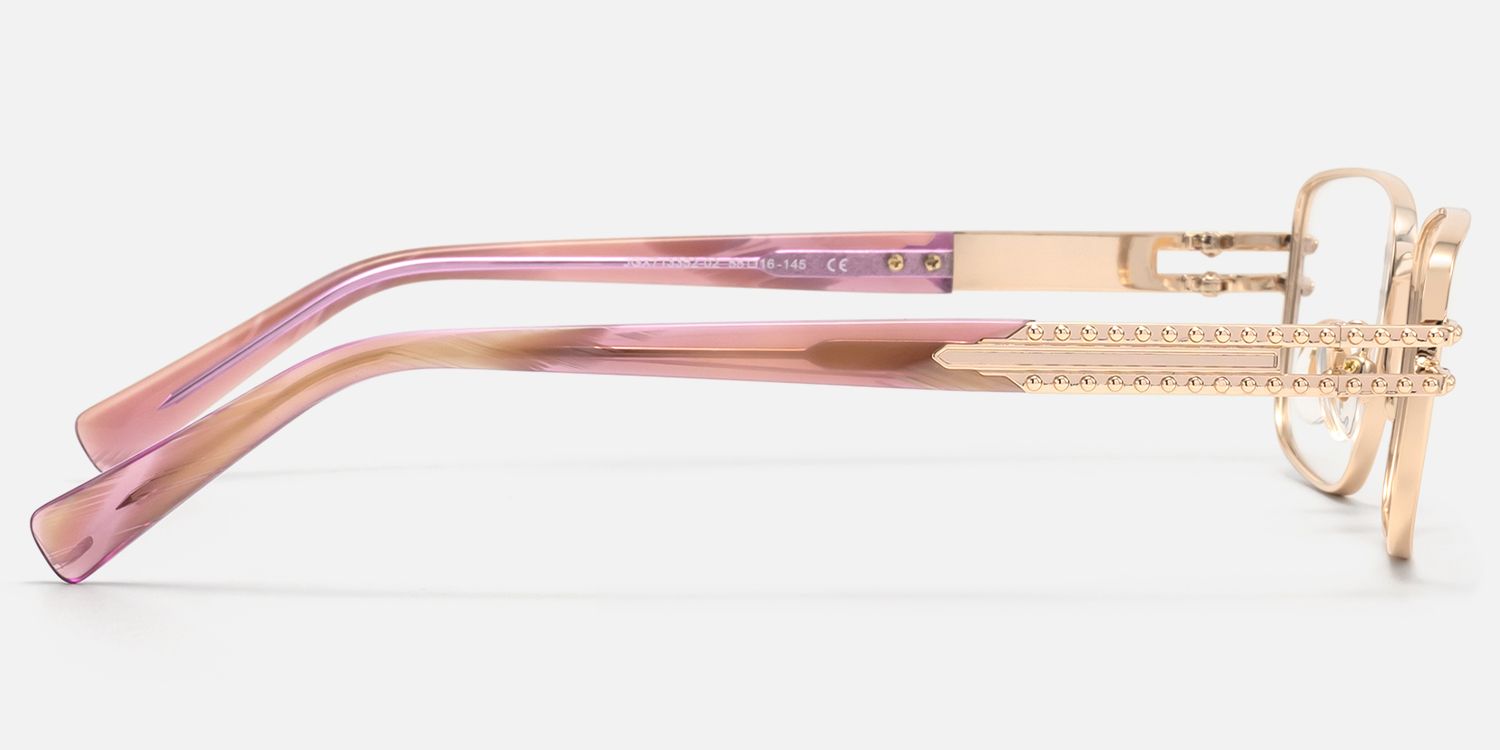 Veyra - Rectangle Gold Eyeglasses product detail 3