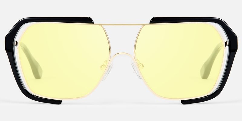 Porsha - Aviator Black Sunglasses