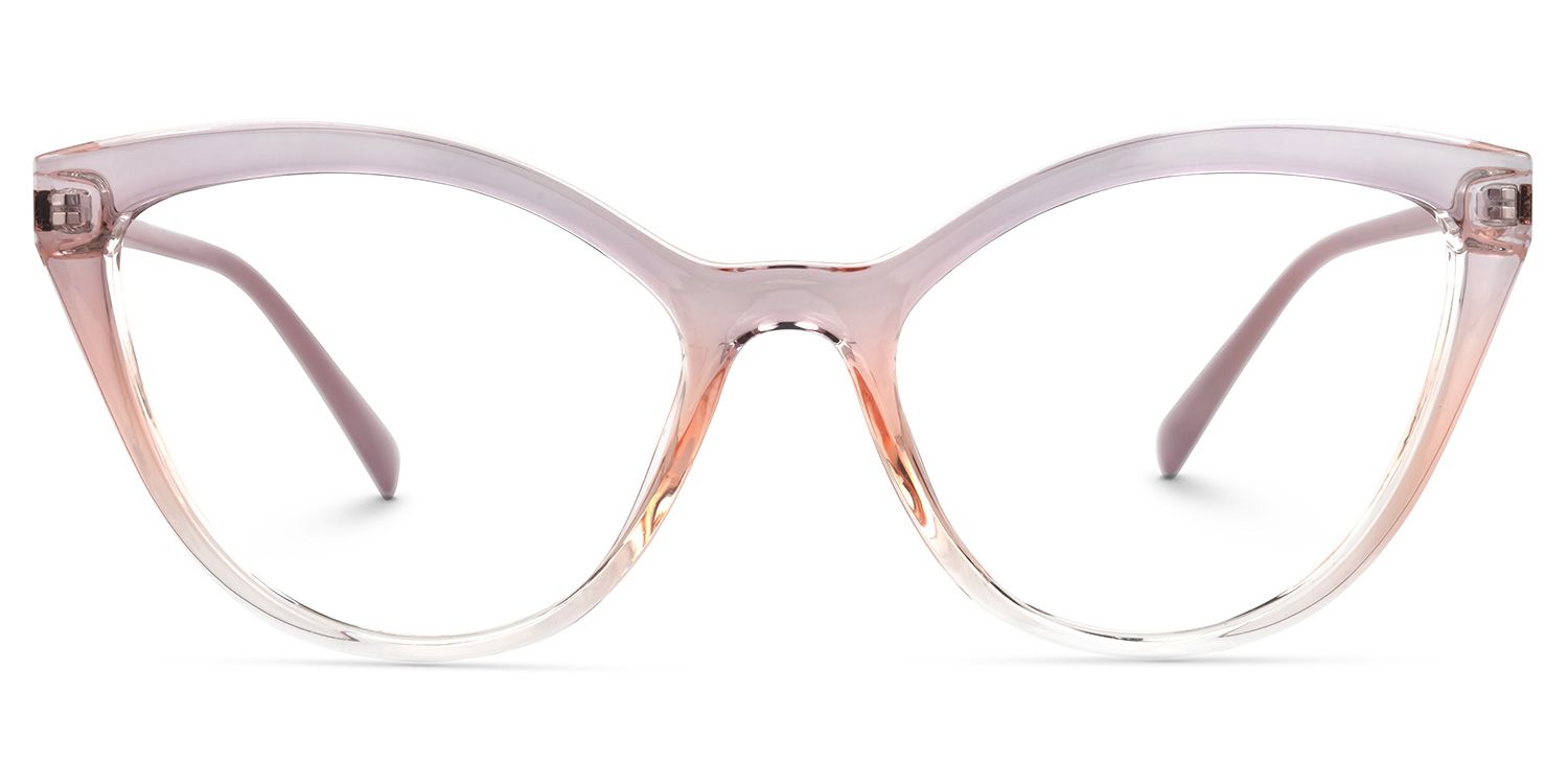 Delicah - Cat Eye Purple Eyeglasses | Vooglam Angle View