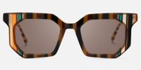 Abetzi - Rectangle Brown Sunglasses | Vooglam Angle View