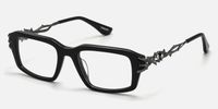 Vorpal - Refined Rectangle Black Eyeglasses | Vooglam Front View