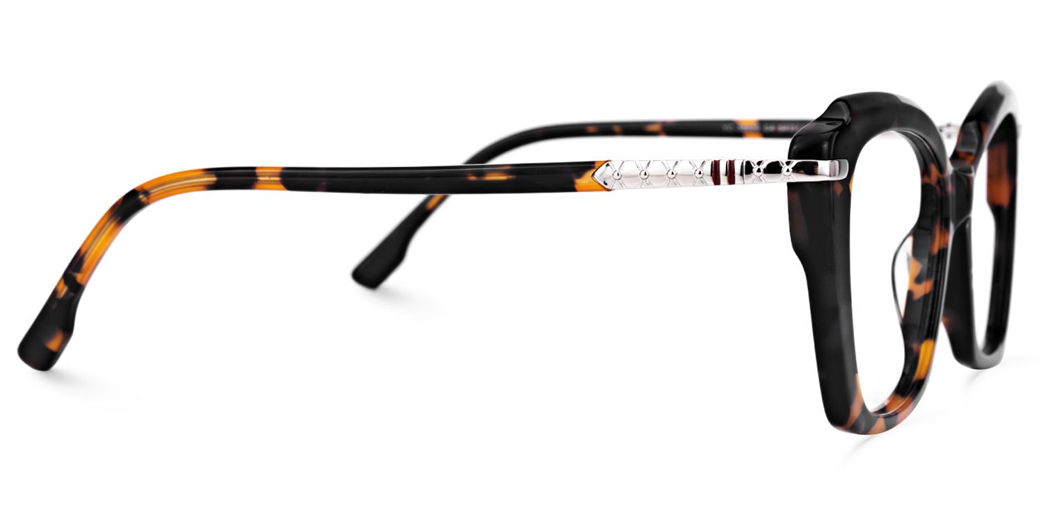 Elspeth - Cat Eye Tortoise Eyeglasses by Vooglam - Product View 4