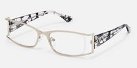 Elle - Rectangle Silver Eyeglasses