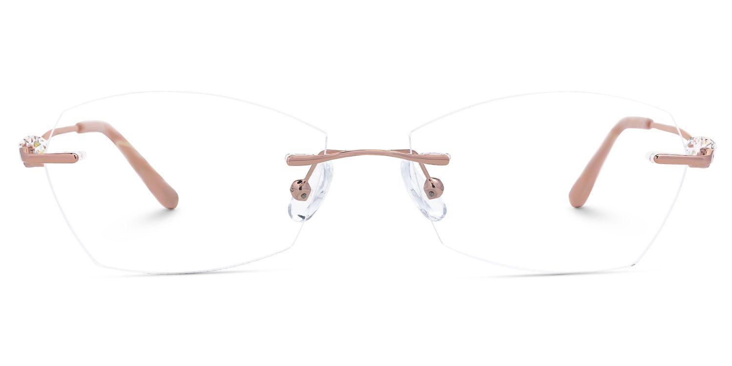 Fabrico - Geometric Gold Eyeglasses by Vooglam - Angle View