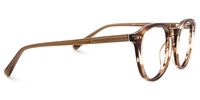 Hamida - Round Brown Eyeglasses | Vooglam