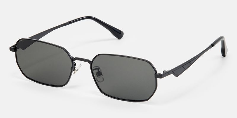 Aether - Geometric Black Sunglasses
