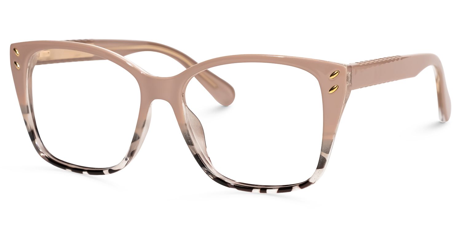 Cadhla - Square Brown/Tortoise Eyeglasses | Vooglam Front View