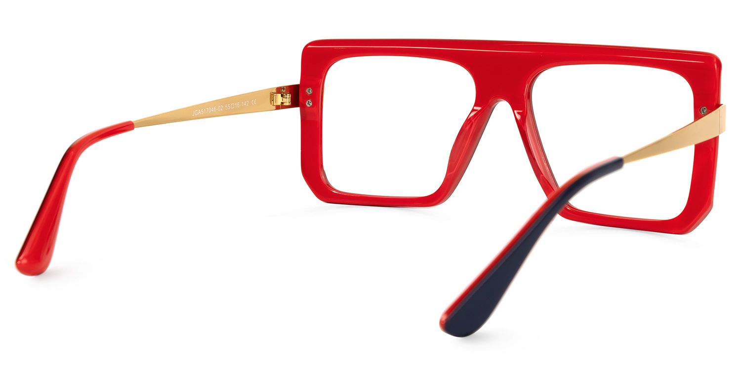 Damiano - Aviator Blue/Red Two-tone Eyeglasses product detail 3