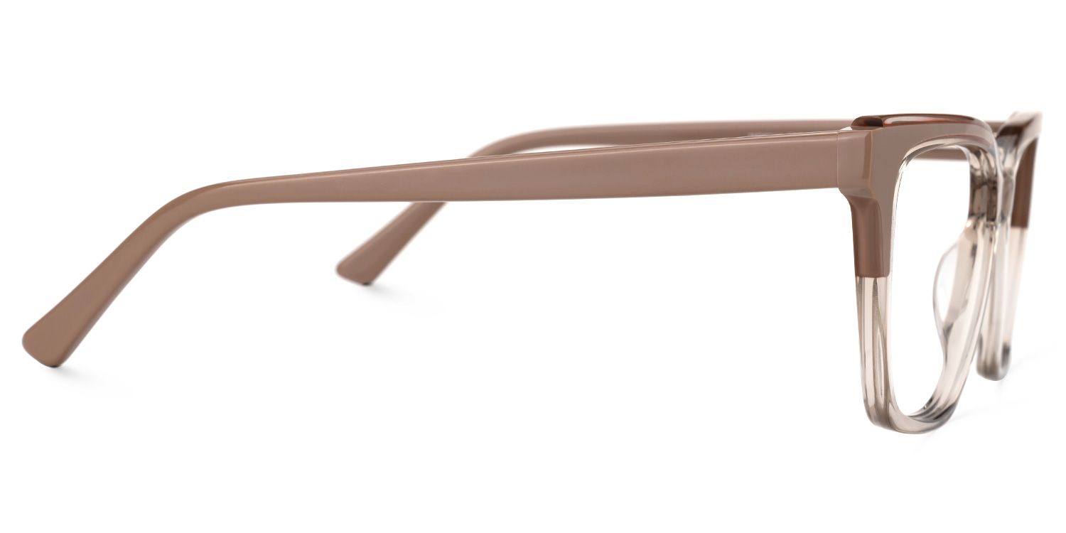 Elske - Rectangle Champagne Eyeglasses | Vooglam 4