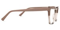 Elske - Rectangle Champagne Eyeglasses | Vooglam